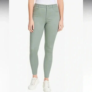 NWT Jessica Simpson Women's High Rise Skinny Ankle Jean Olive Green Sz 14